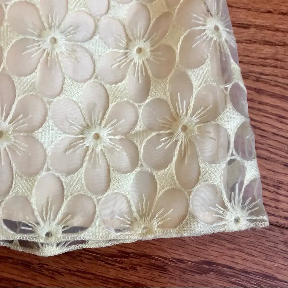 Youngland A-Line Embroidered Tulle Flower Aplique Sash Yellow Toddler Size 3